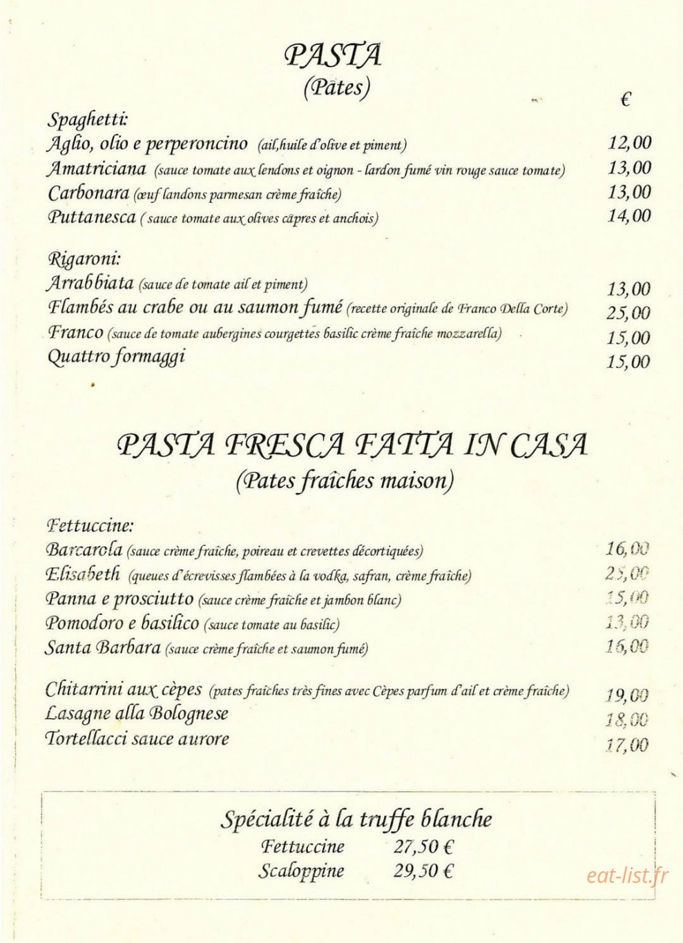 Da Franco — carte page 4