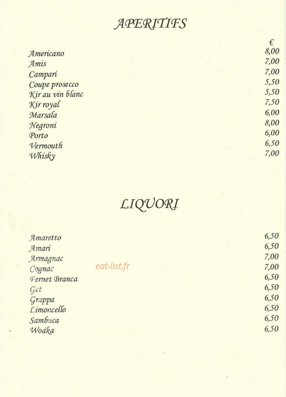 Da Franco — carte page 6