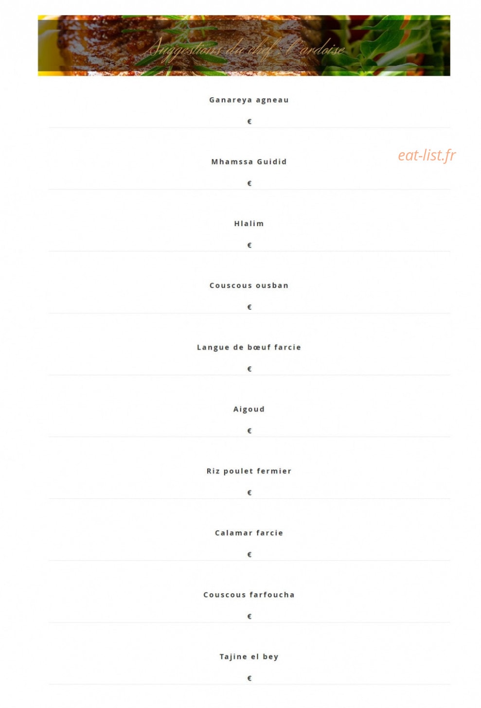 Dar El Bey — carte page 5