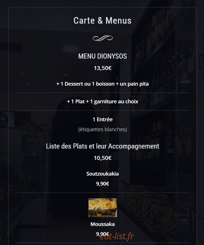 Dionysos — carte page 1