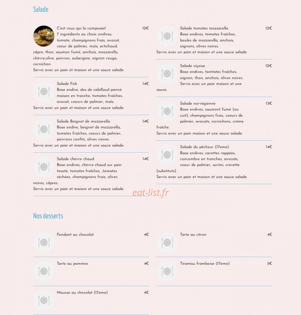 Dizengoff — carte page 5