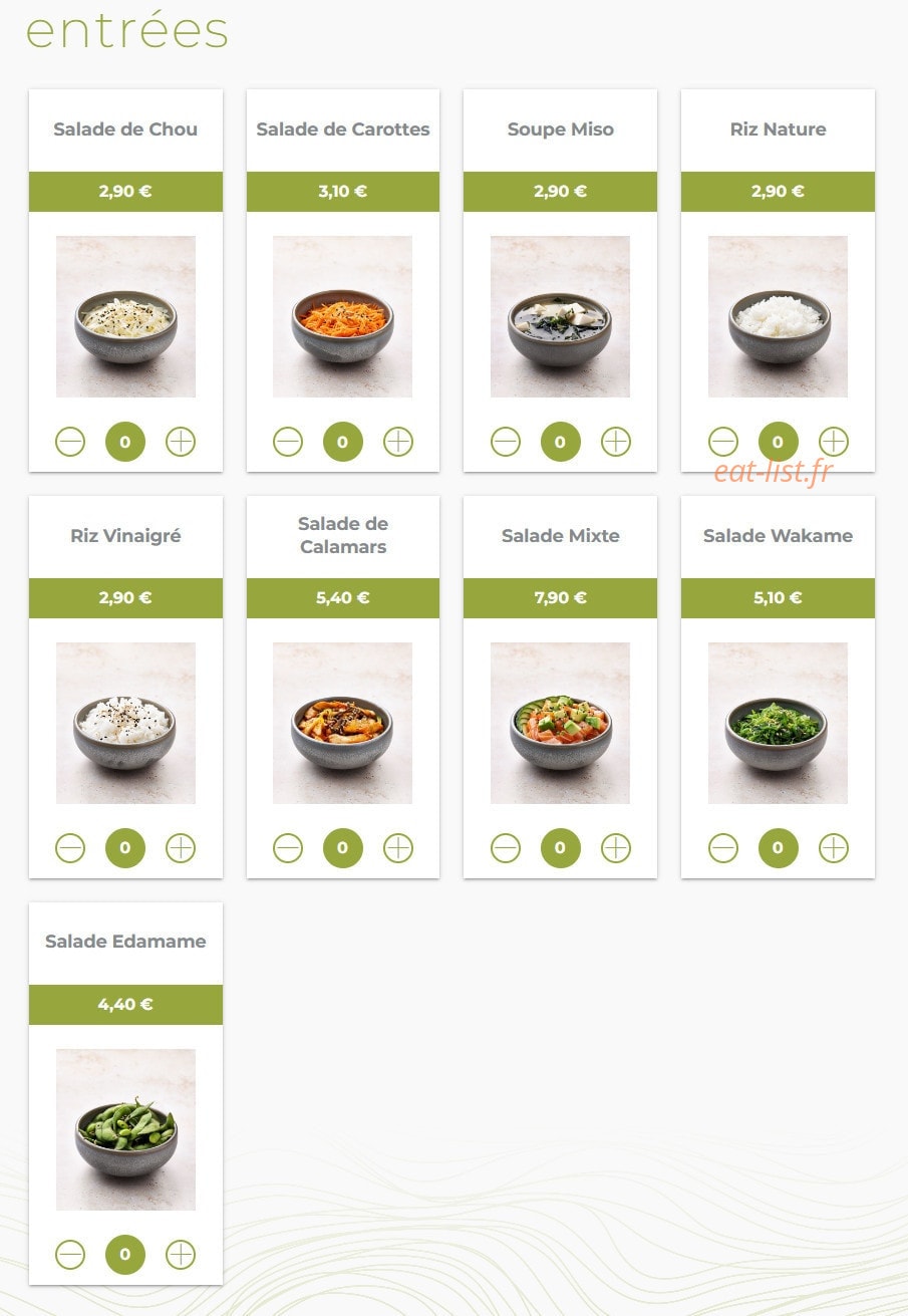 Eat sushi — carte page 5