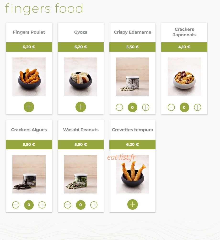 Eat sushi — carte page 6