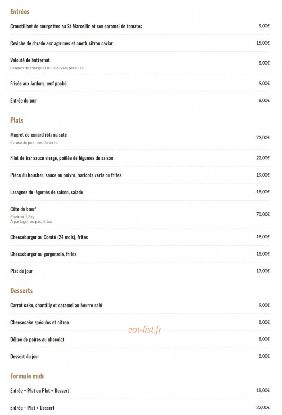 En Face — carte page 1