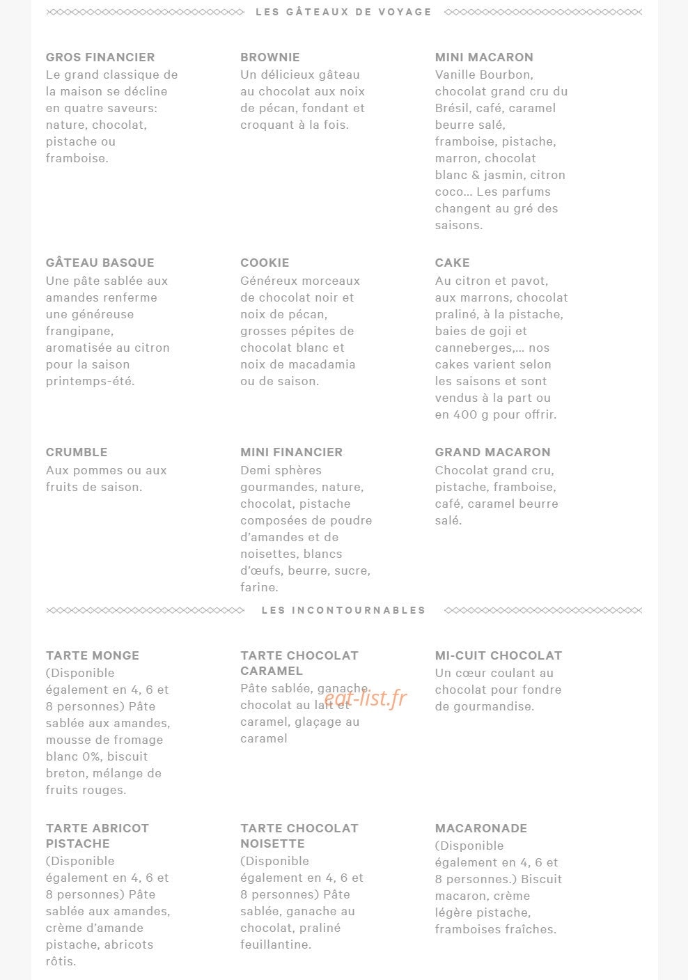 Eric kayser — carte page 7