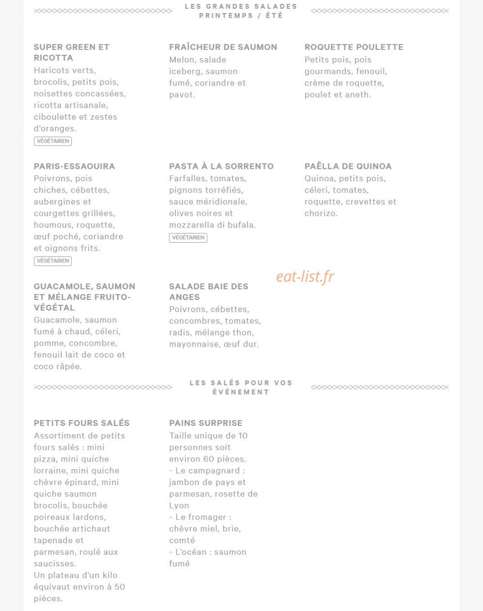 Eric kayser — carte page 3