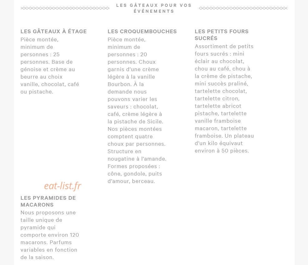 Eric kayser — carte page 9