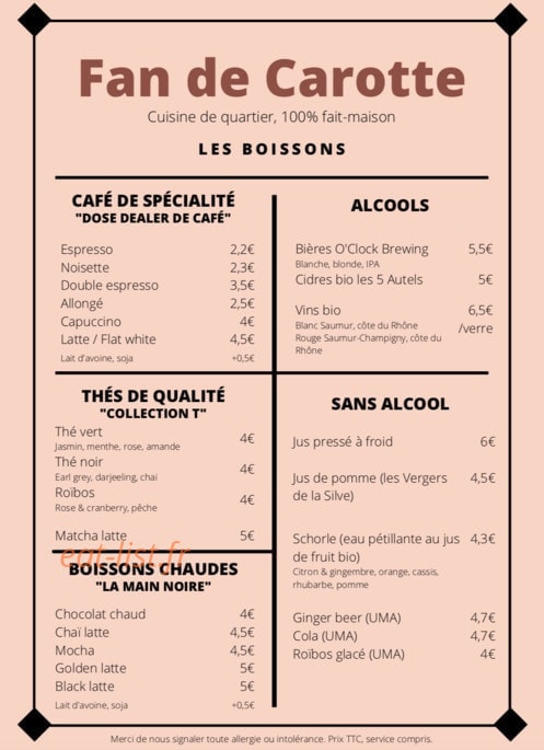 Fan de Carotte — carte page 4