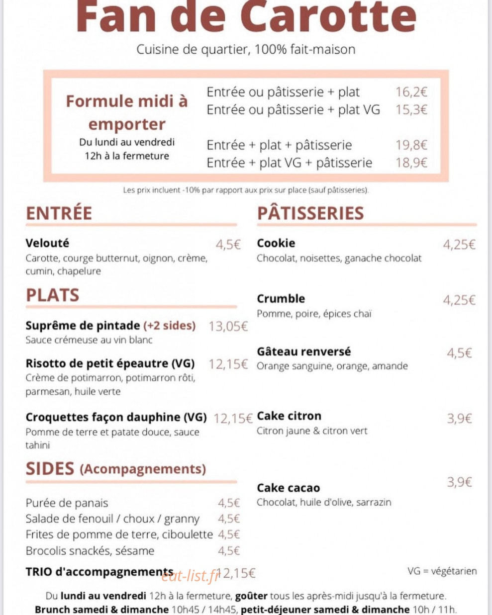 Fan de Carotte — carte page 1