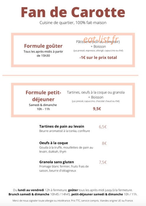 Fan de Carotte — carte page 3