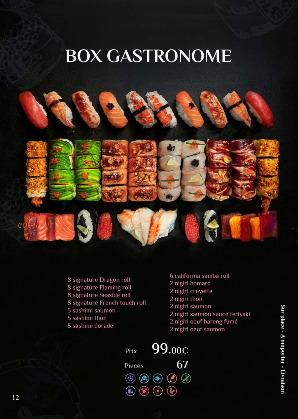 Fusi Sushi — carte page 12