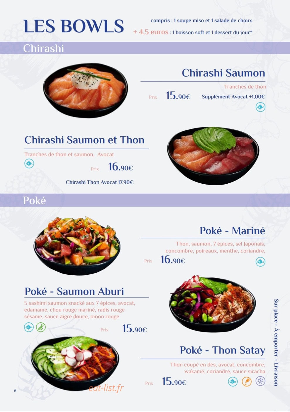 Fusi Sushi — carte page 6