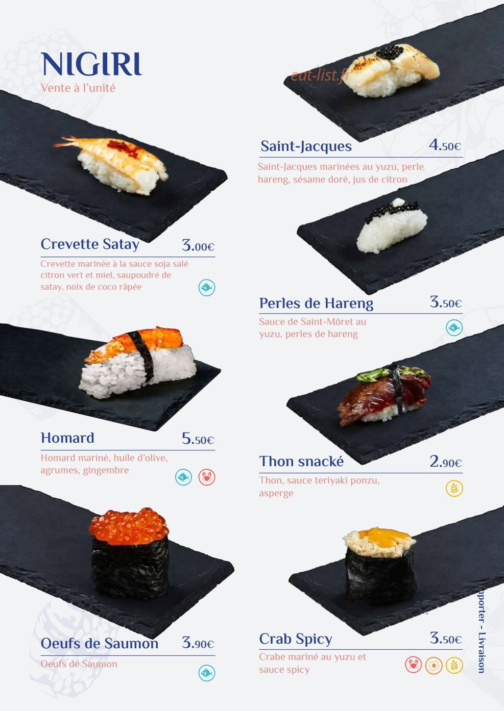 Fusi Sushi — carte page 18