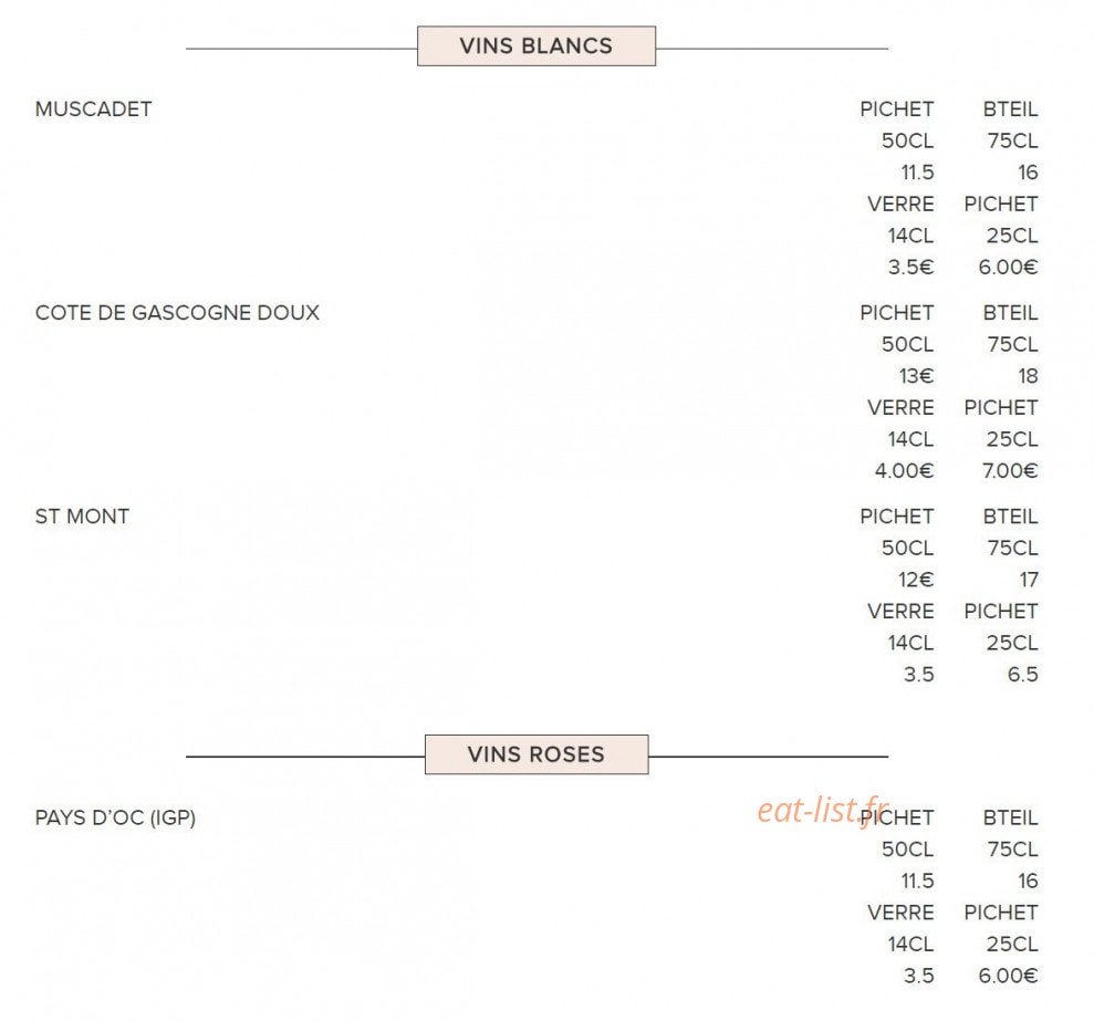 Gladines Batignolles — carte page 6