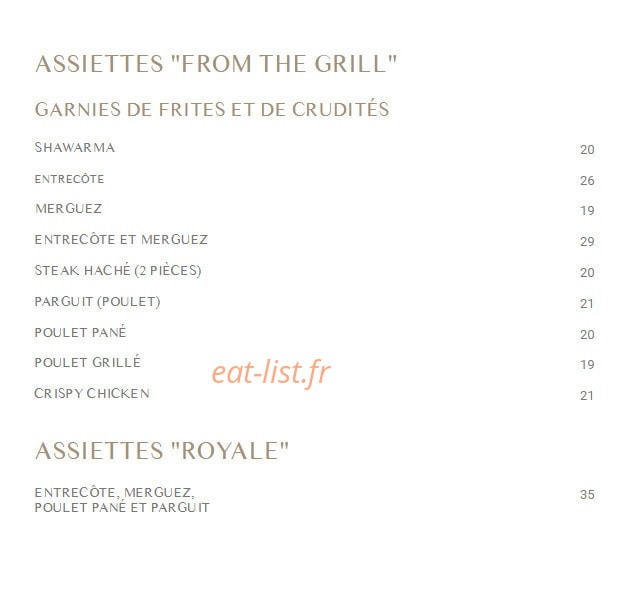 Grill Bar — carte page 5