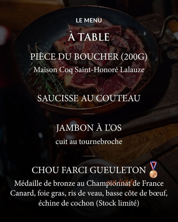 Gueuleton — carte page 6