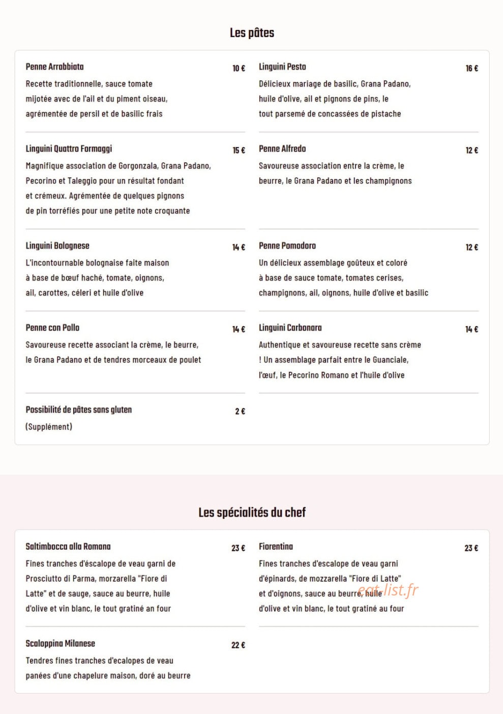 Gusto Italia — carte page 2
