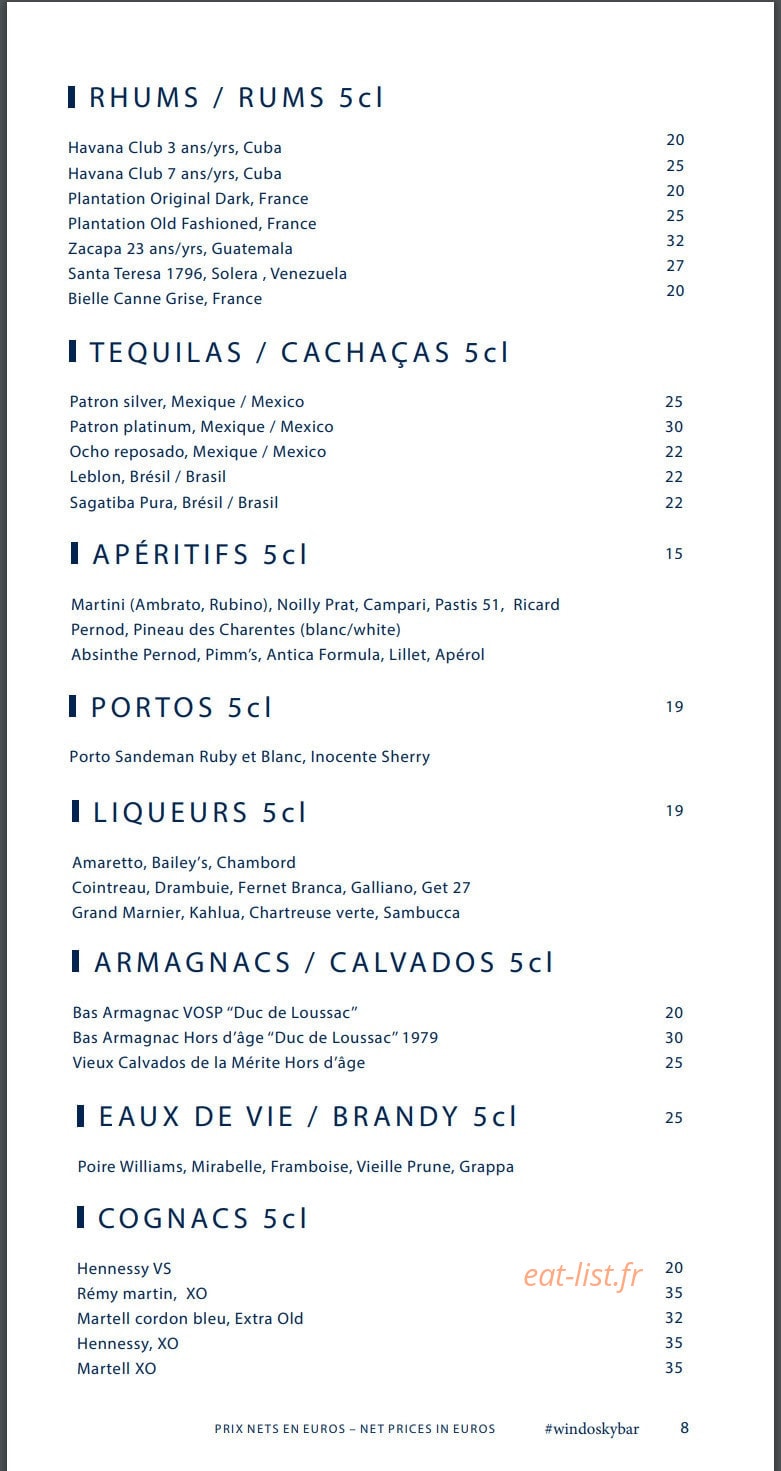 Hyatt regency — carte page 8
