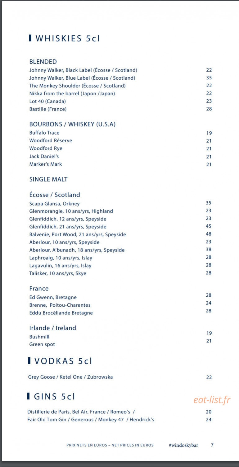 Hyatt regency — carte page 7