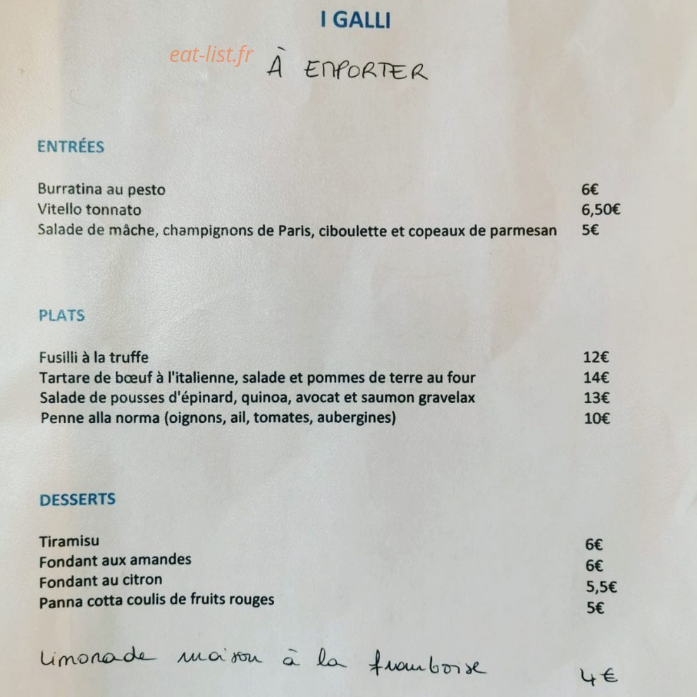 I Galli — carte page 1