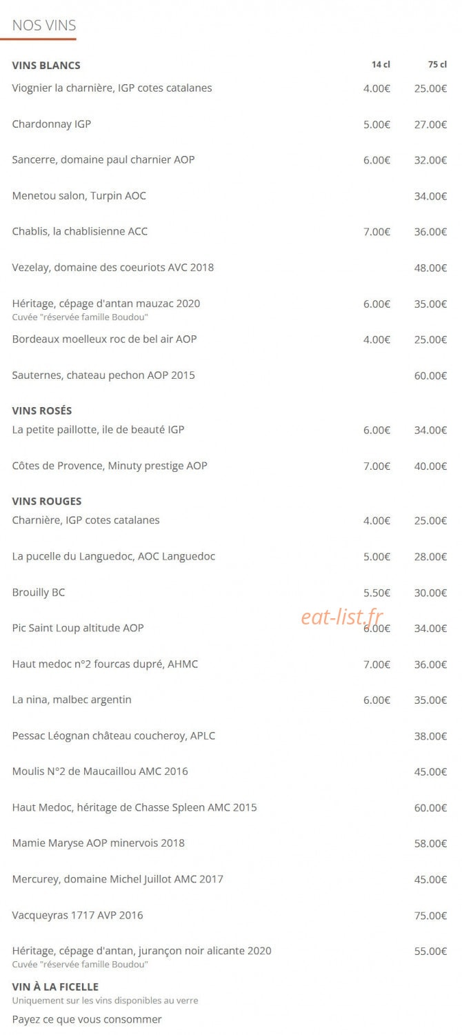 Iguana Batignolles — carte page 12