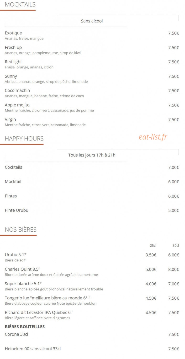 Iguana Batignolles — carte page 6
