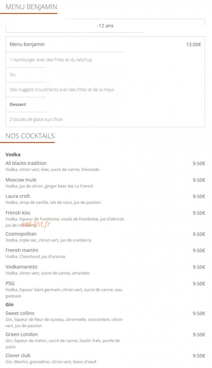 Iguana Batignolles — carte page 4