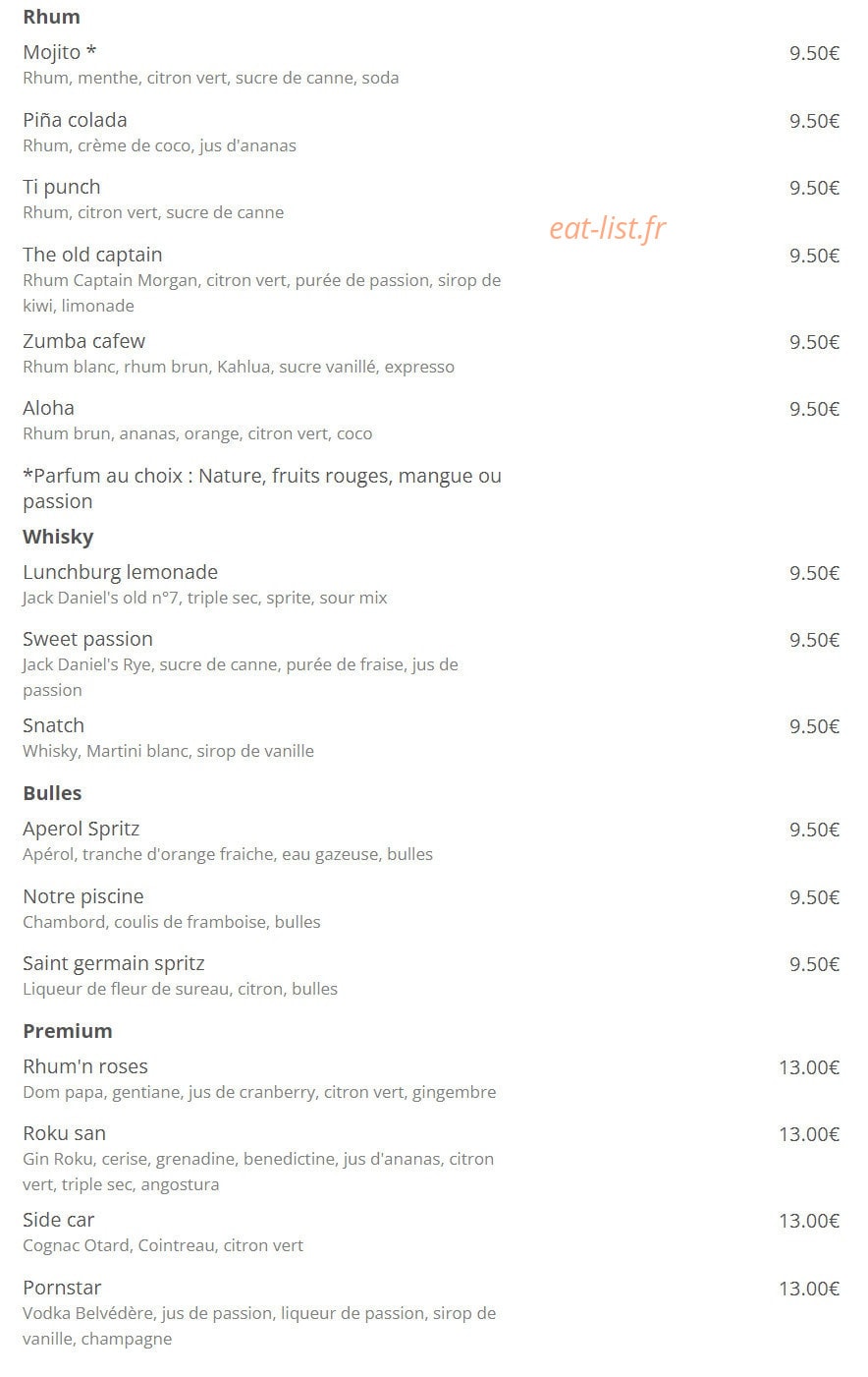 Iguana Batignolles — carte page 5