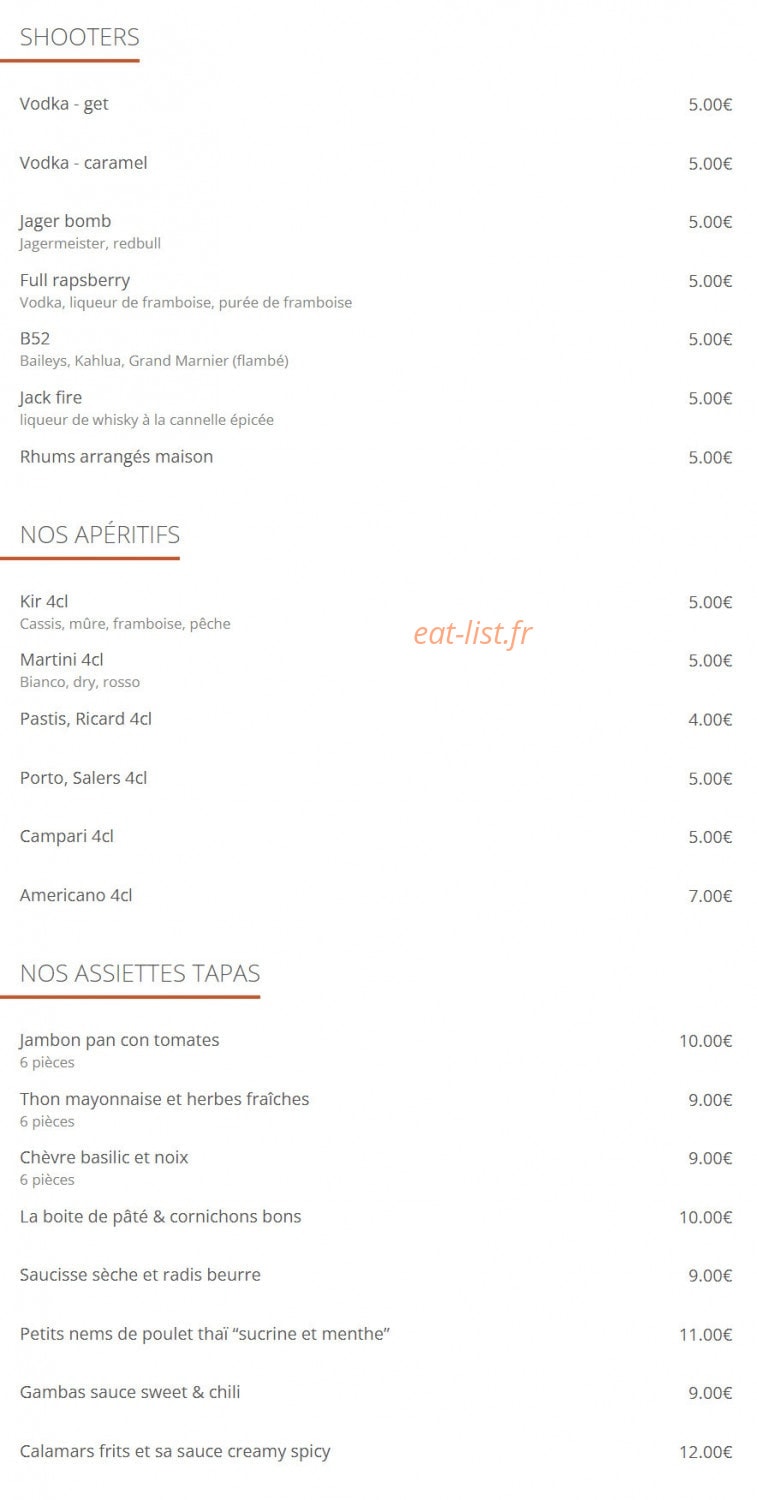 Iguana Batignolles — carte page 7