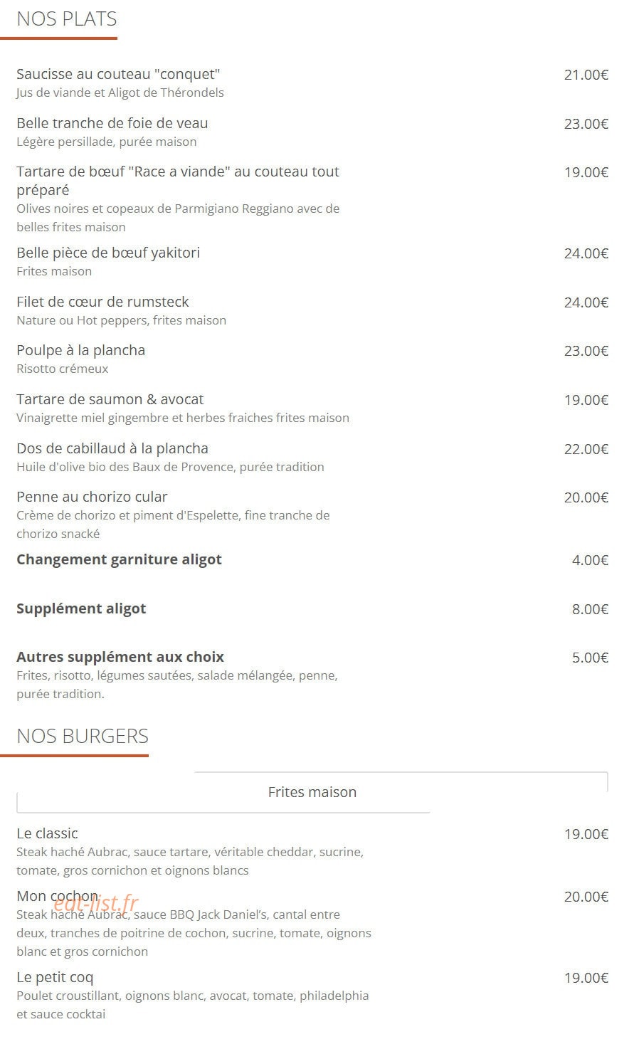 Iguana Batignolles — carte page 2