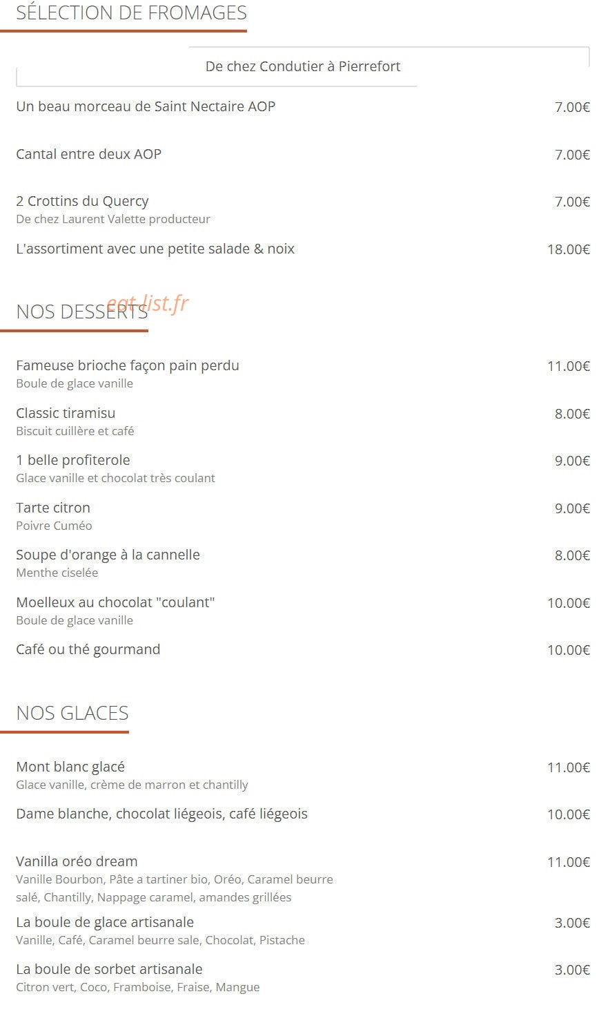 Iguana Batignolles — carte page 3