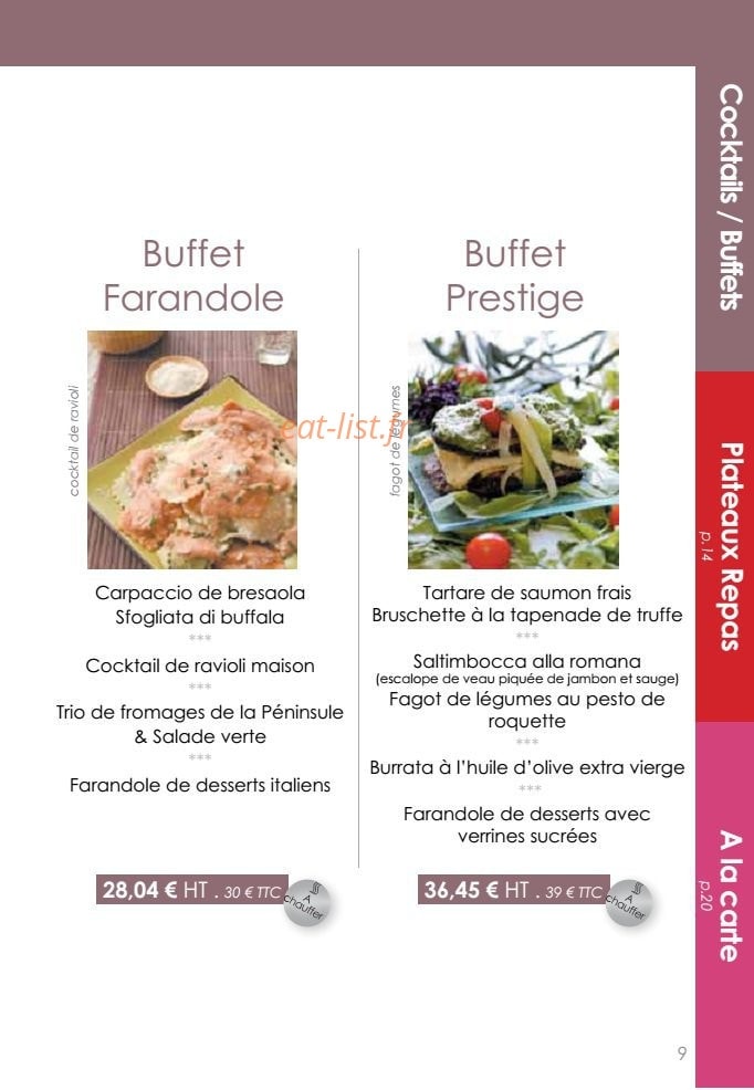 Italian Cucina — carte page 9
