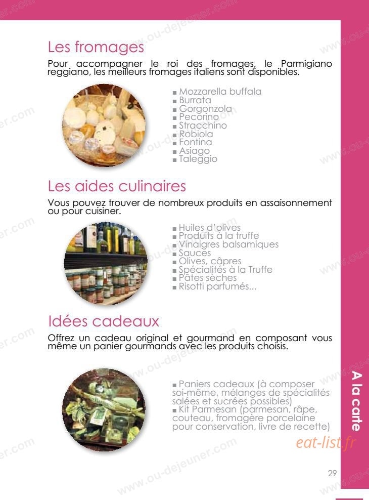 Italian Cucina — carte page 26