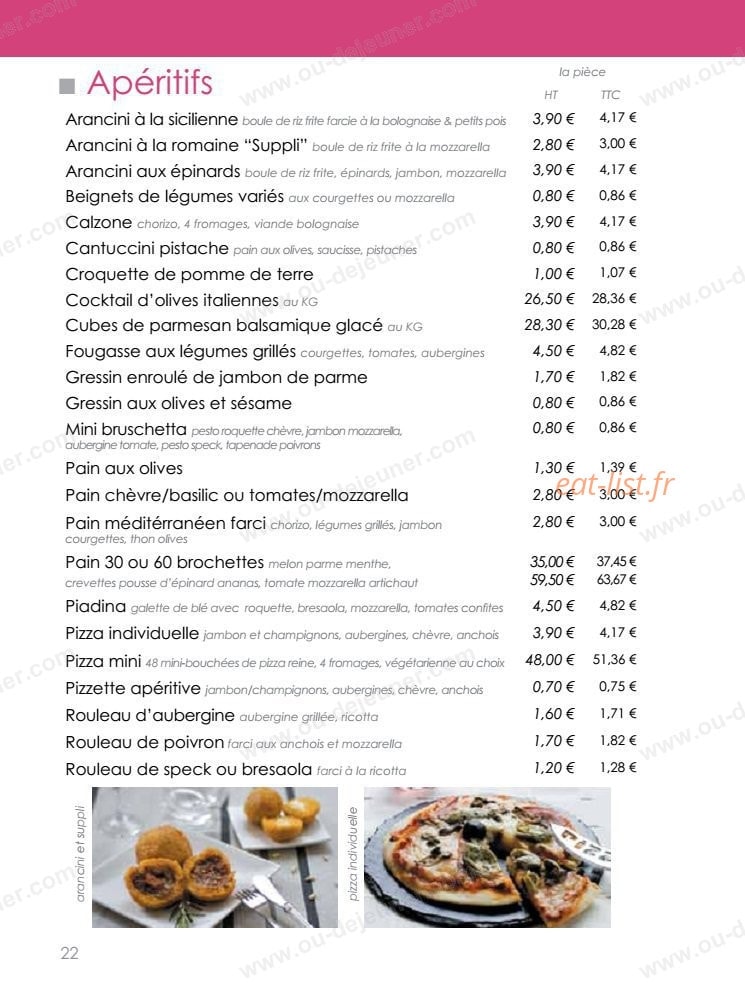 Italian Cucina — carte page 19