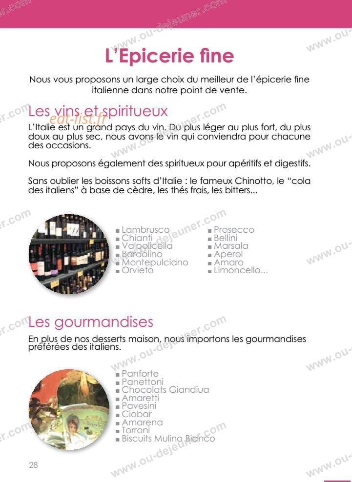 Italian Cucina — carte page 25