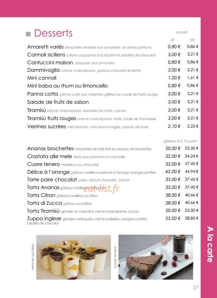 Italian Cucina — carte page 24