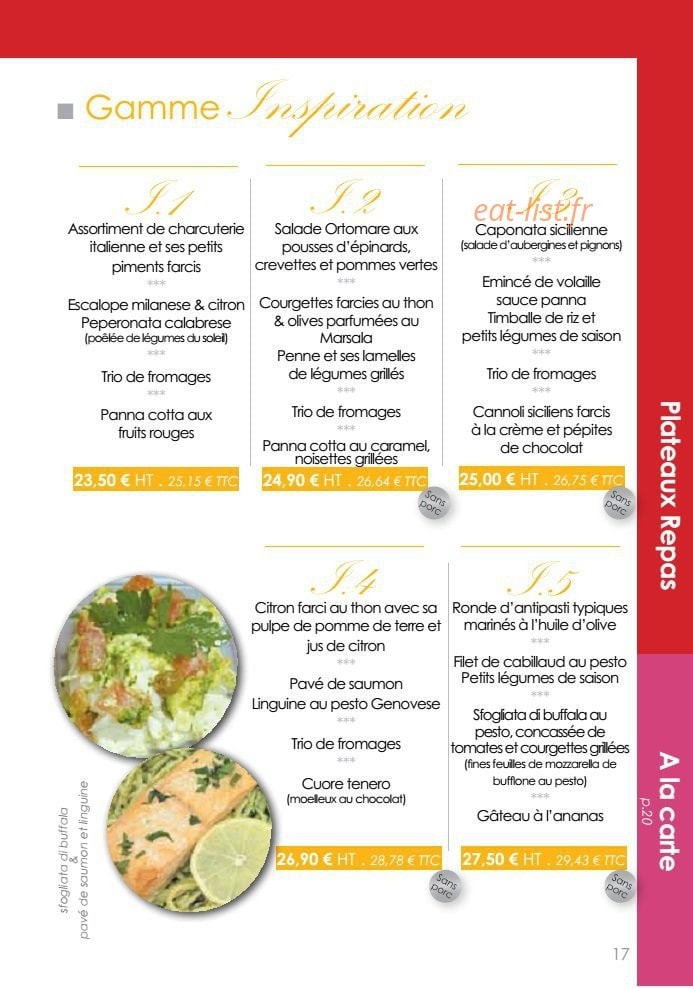 Italian Cucina — carte page 17