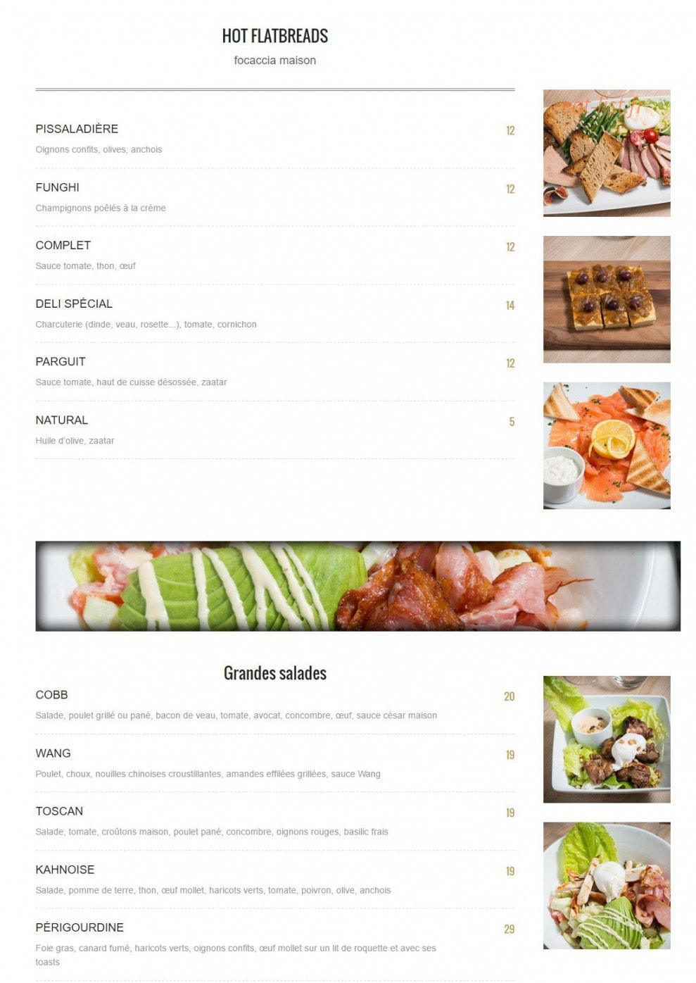 Kahn Famous Deli — carte page 1