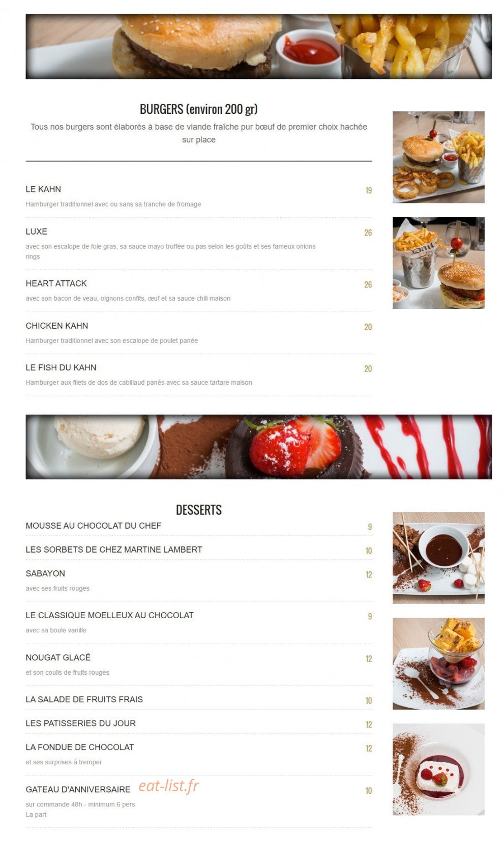 Kahn Famous Deli — carte page 4