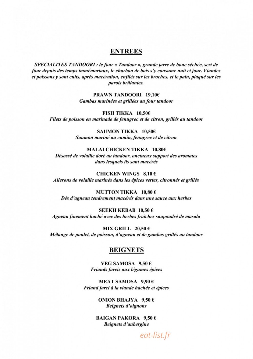 Kirane's — carte page 1