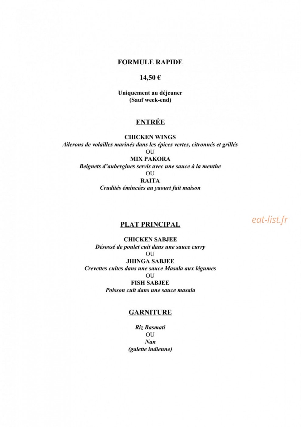 Kirane's — carte page 12