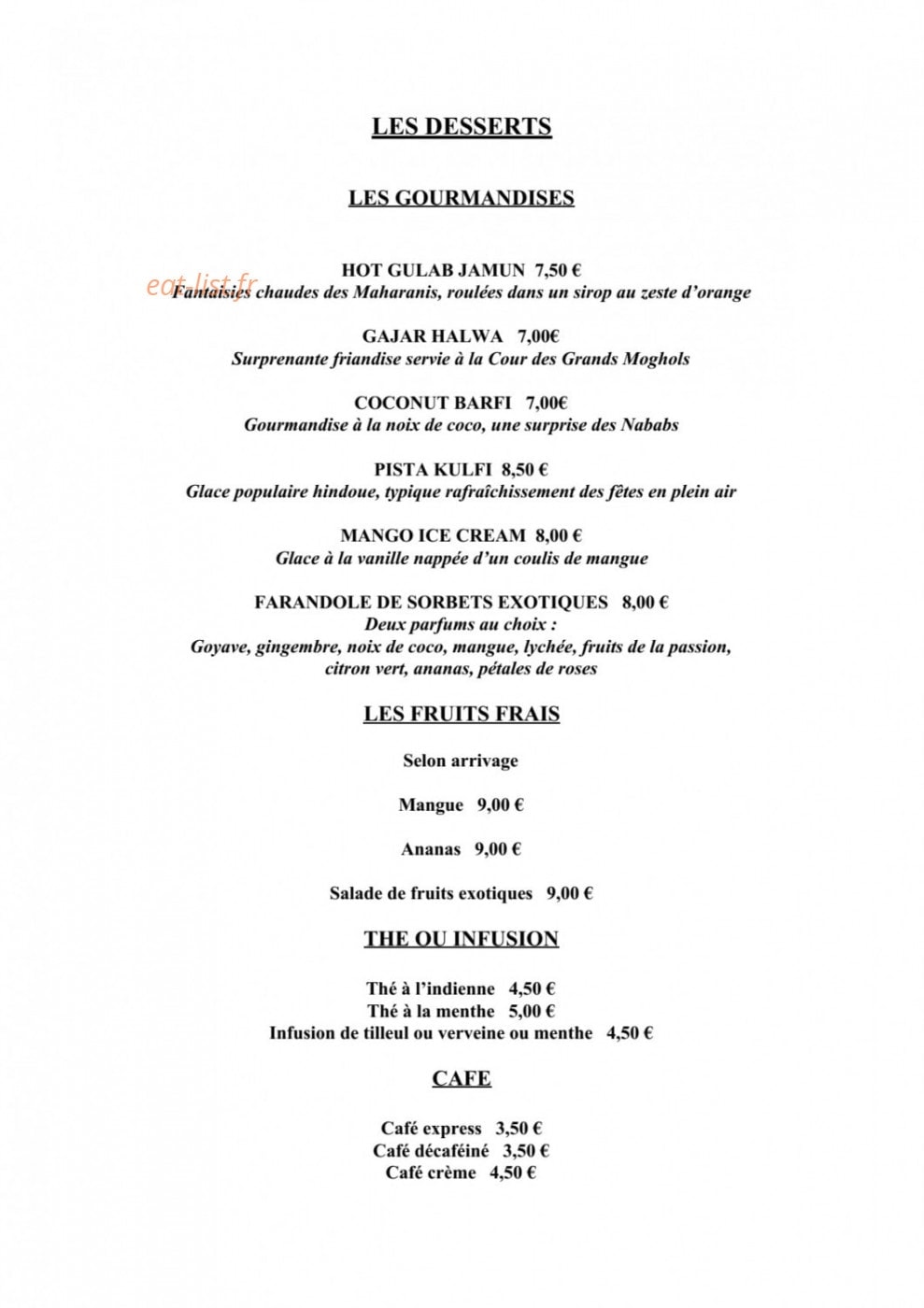 Kirane's — carte page 9