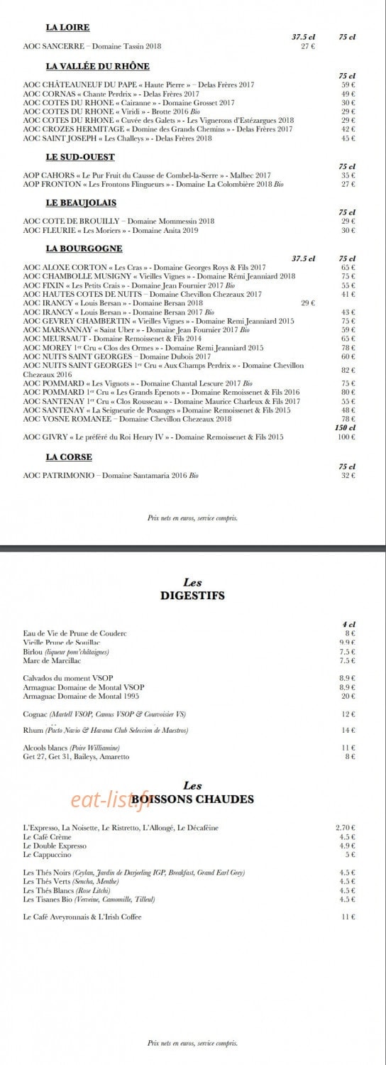 L'Aligot — carte page 6