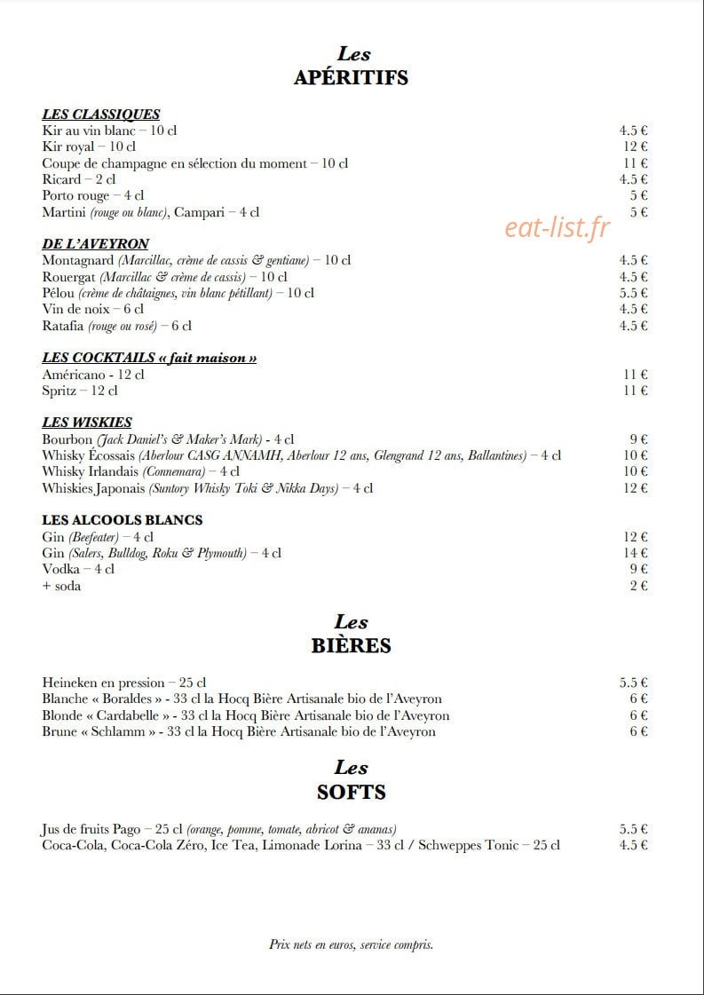 L'Aligot — carte page 3
