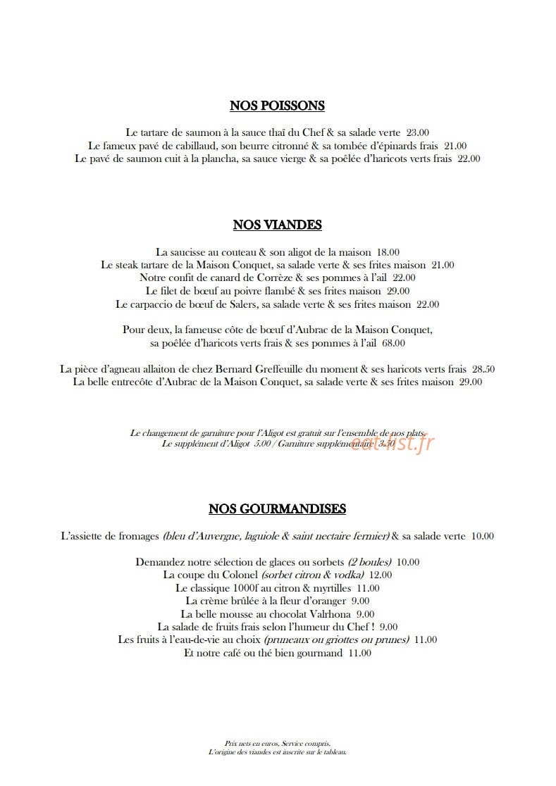 L'Aligot — carte page 2