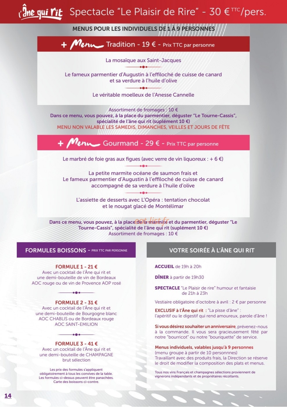 L'Ane qui rit — carte page 14