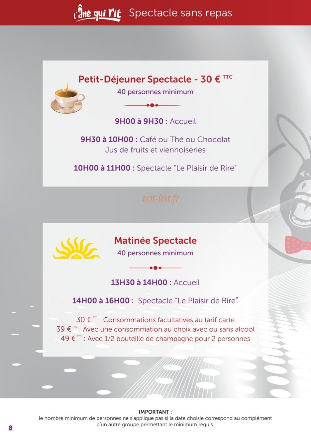 L'Ane qui rit — carte page 8