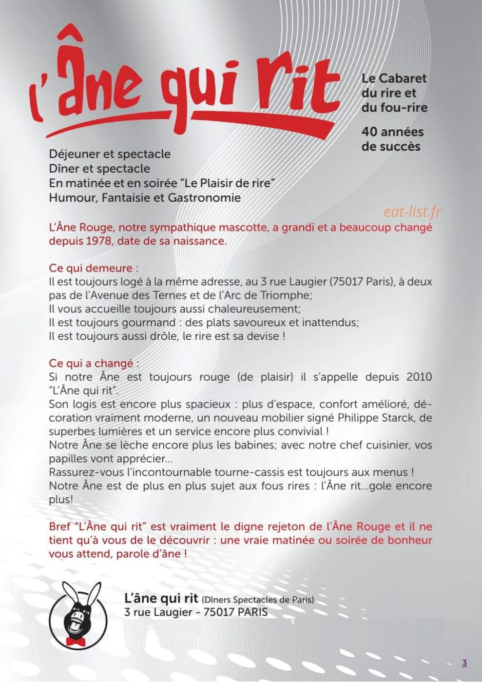 L'Ane qui rit — carte page 3