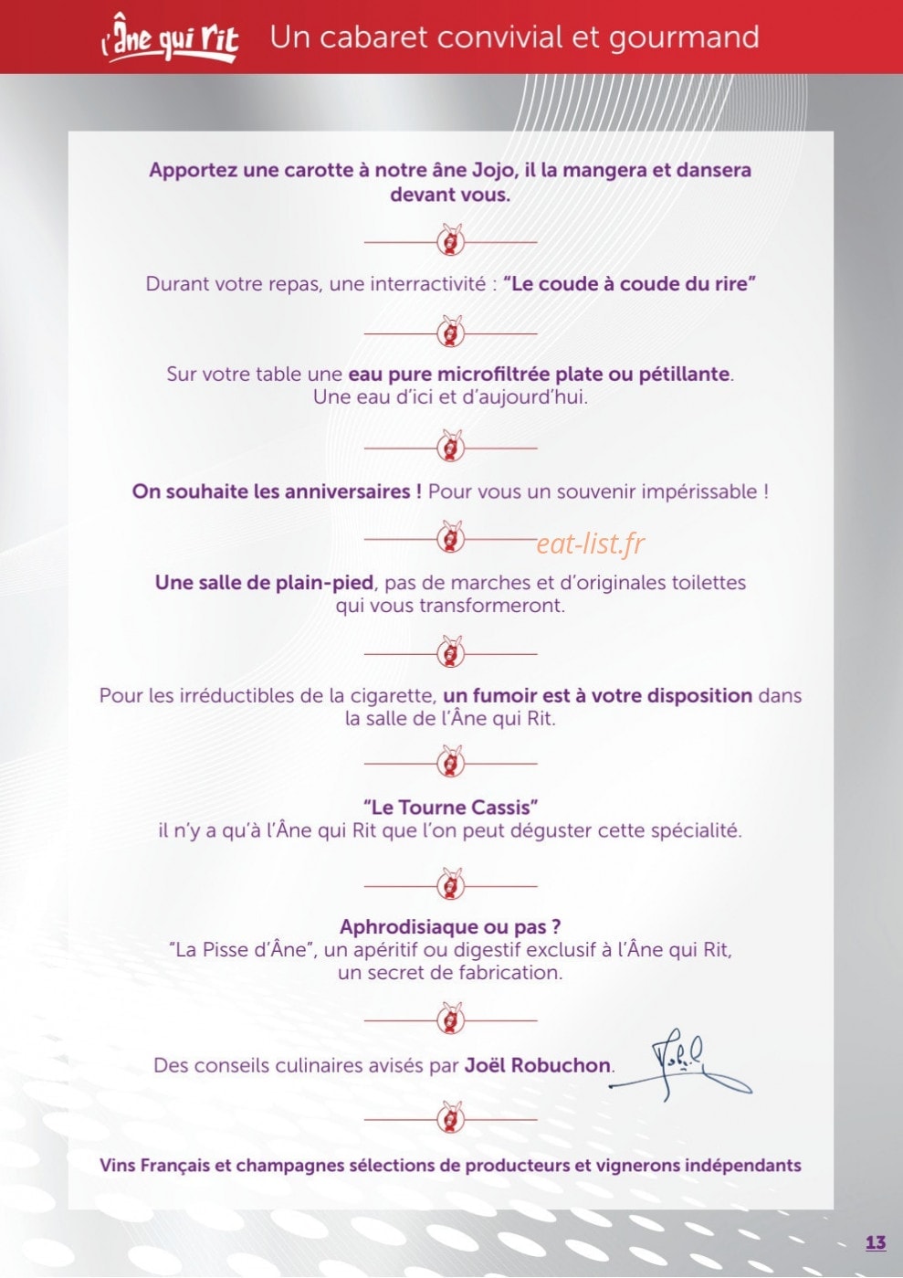L'Ane qui rit — carte page 13