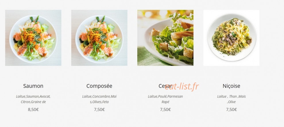 L'arc food — carte page 5